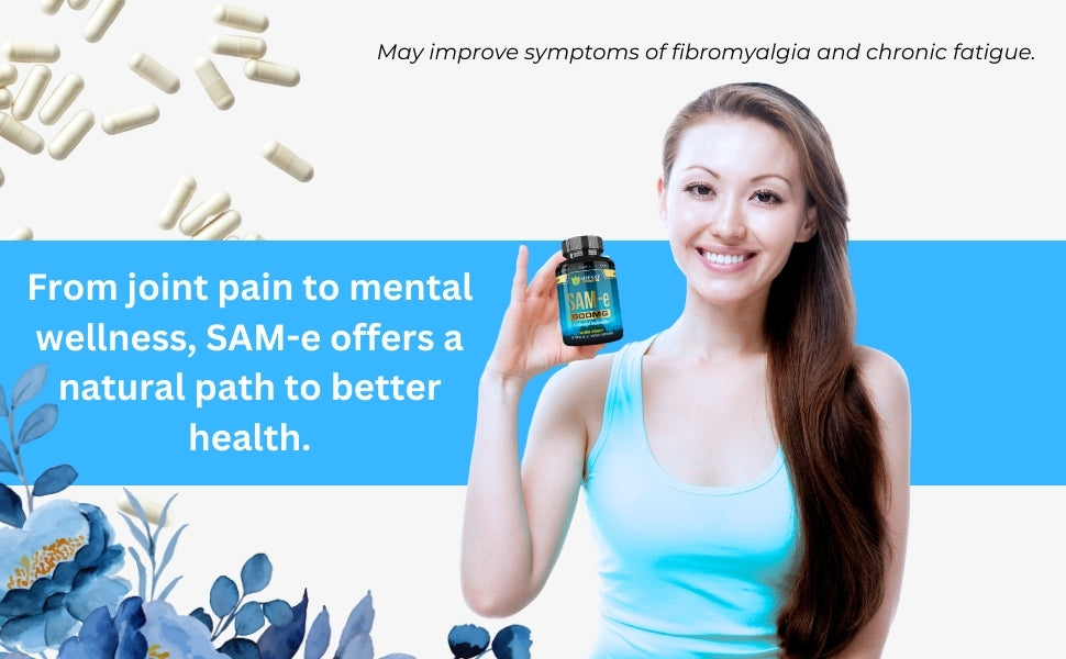 Shevat SAM-e 500mg Capsules – 60 Count, Vegan, Non-GMO, Gluten-Free, Made in USA