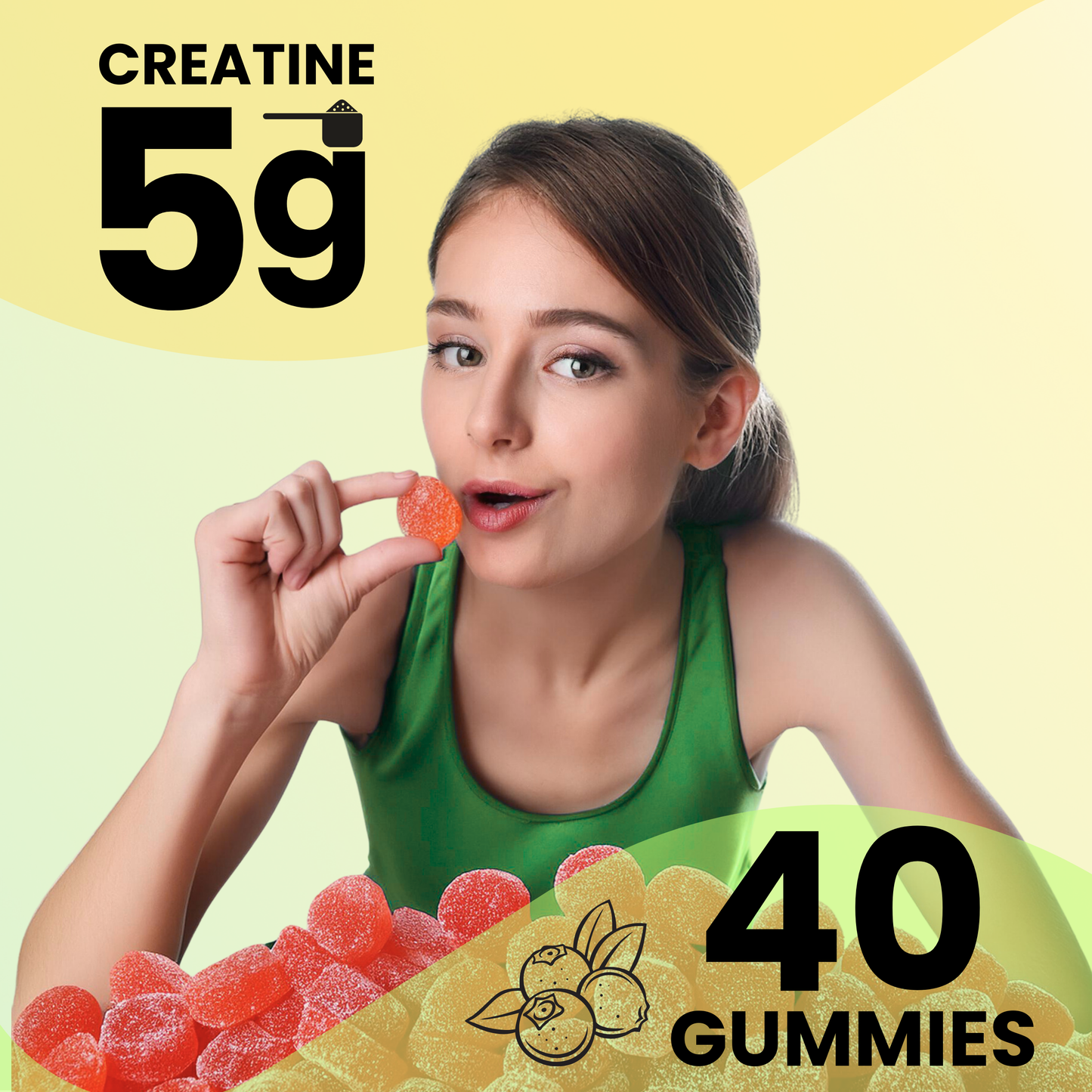 Creatine Wellness Gummies β Daily Support Formula, 40 Vegan Gummies, Made in USA