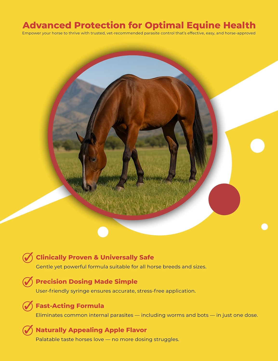 Ivermectin Horse Paste 1.87% – Apple Flavored – 6.08g Tube – for Horses Up to 1250 lb