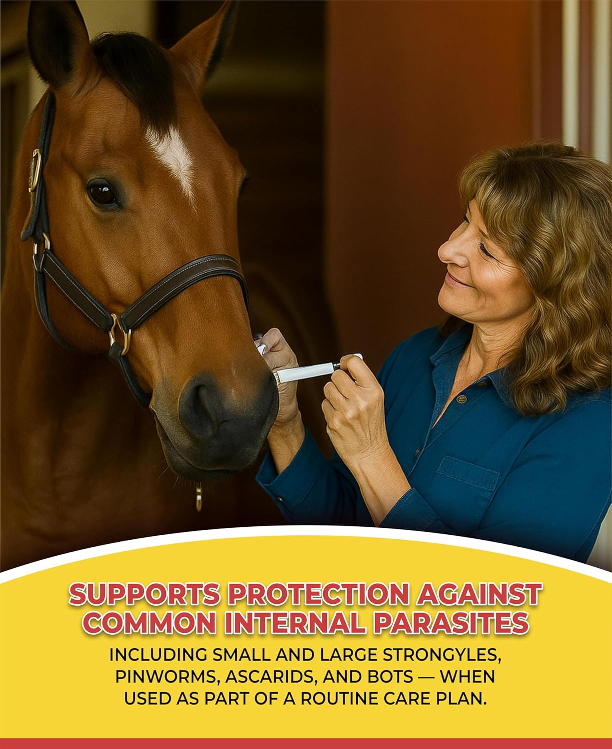 Ivermectin Horse Paste 1.87% – Apple Flavored – 6.08g Tube – for Horses Up to 1250 lb
