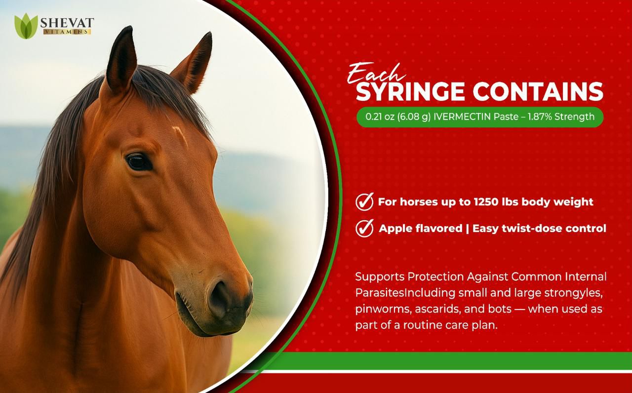 Easy to use oral horse paste dewormer weight based dosing