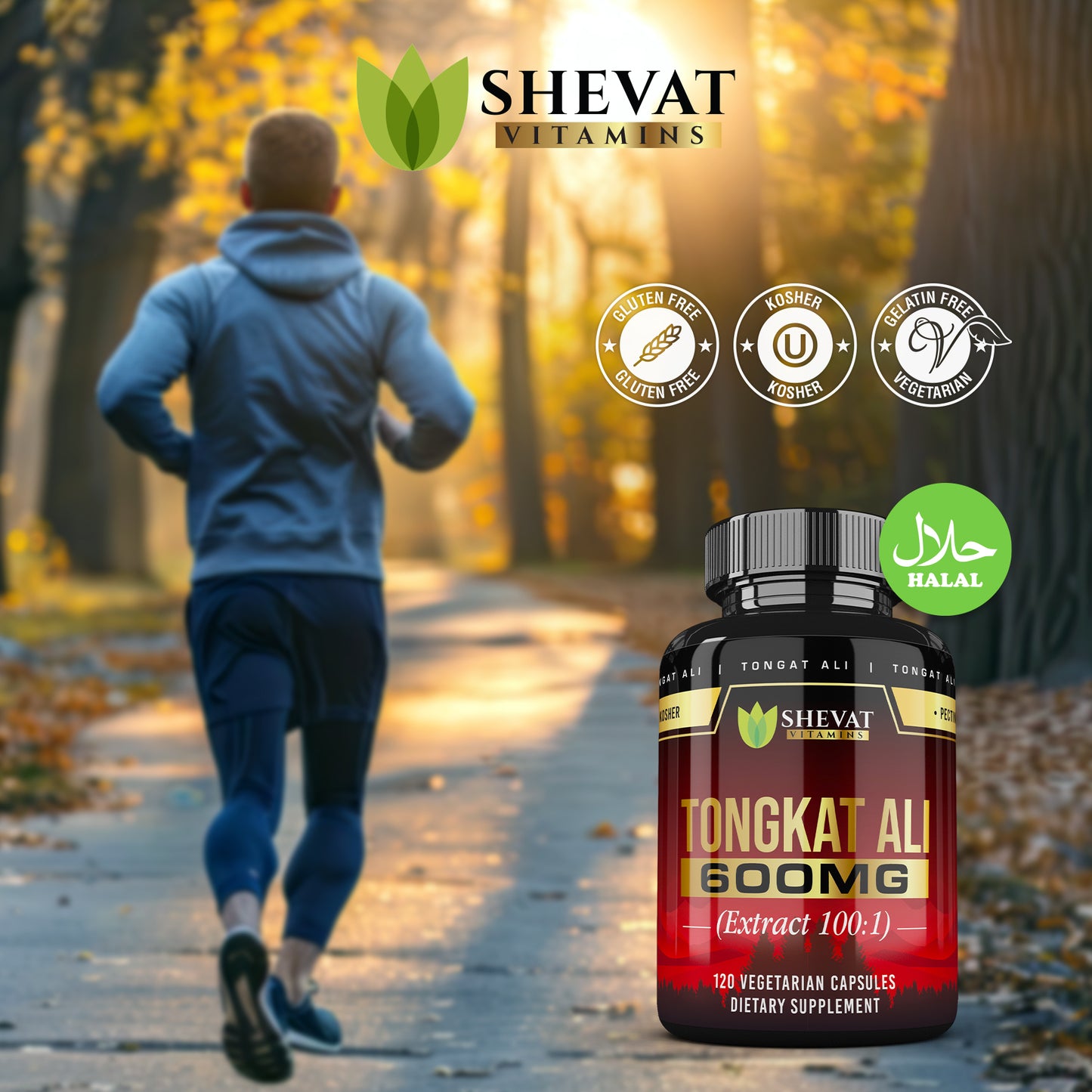 Tongkat Ali 600mg Extract β 60 Capsules, Vegan, Non-GMO, Made in USA