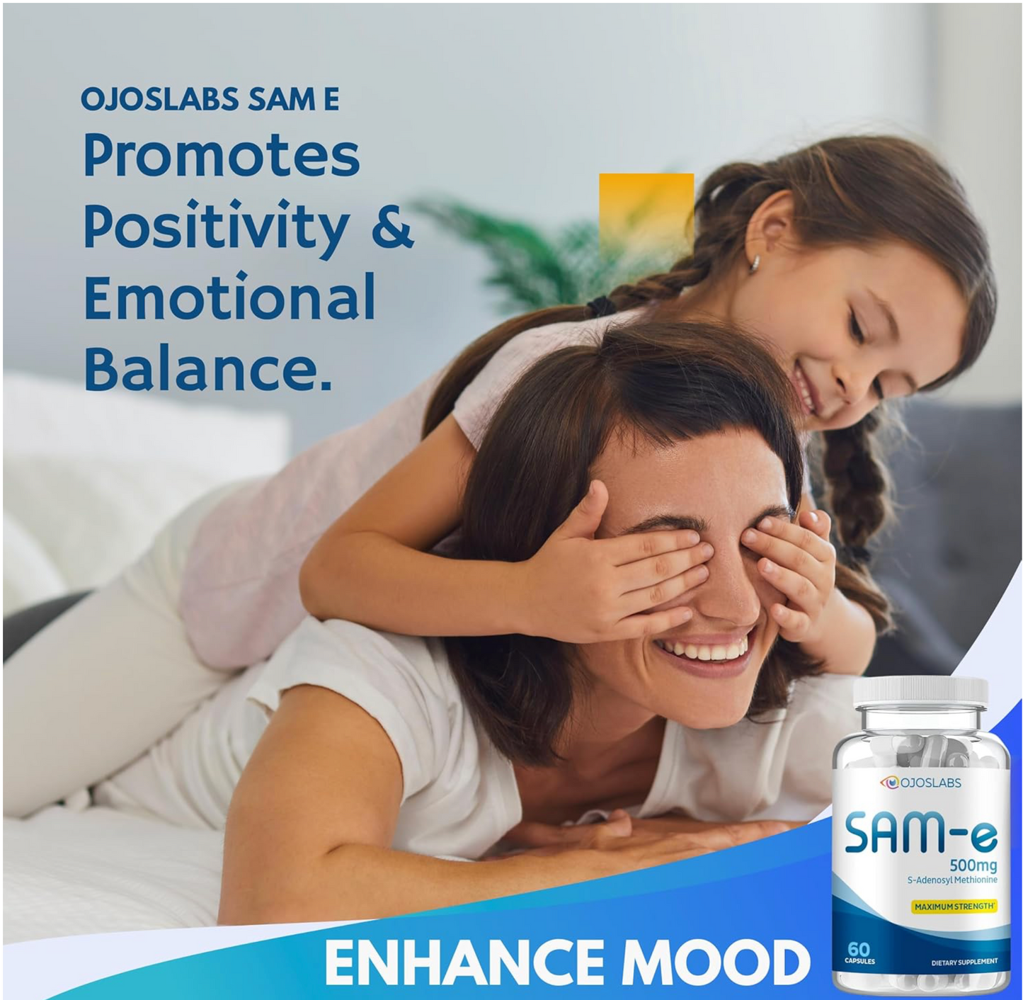 SAM-e 500mg Supplement β 60 Vegan Capsules β Non-GMO β Made in USA