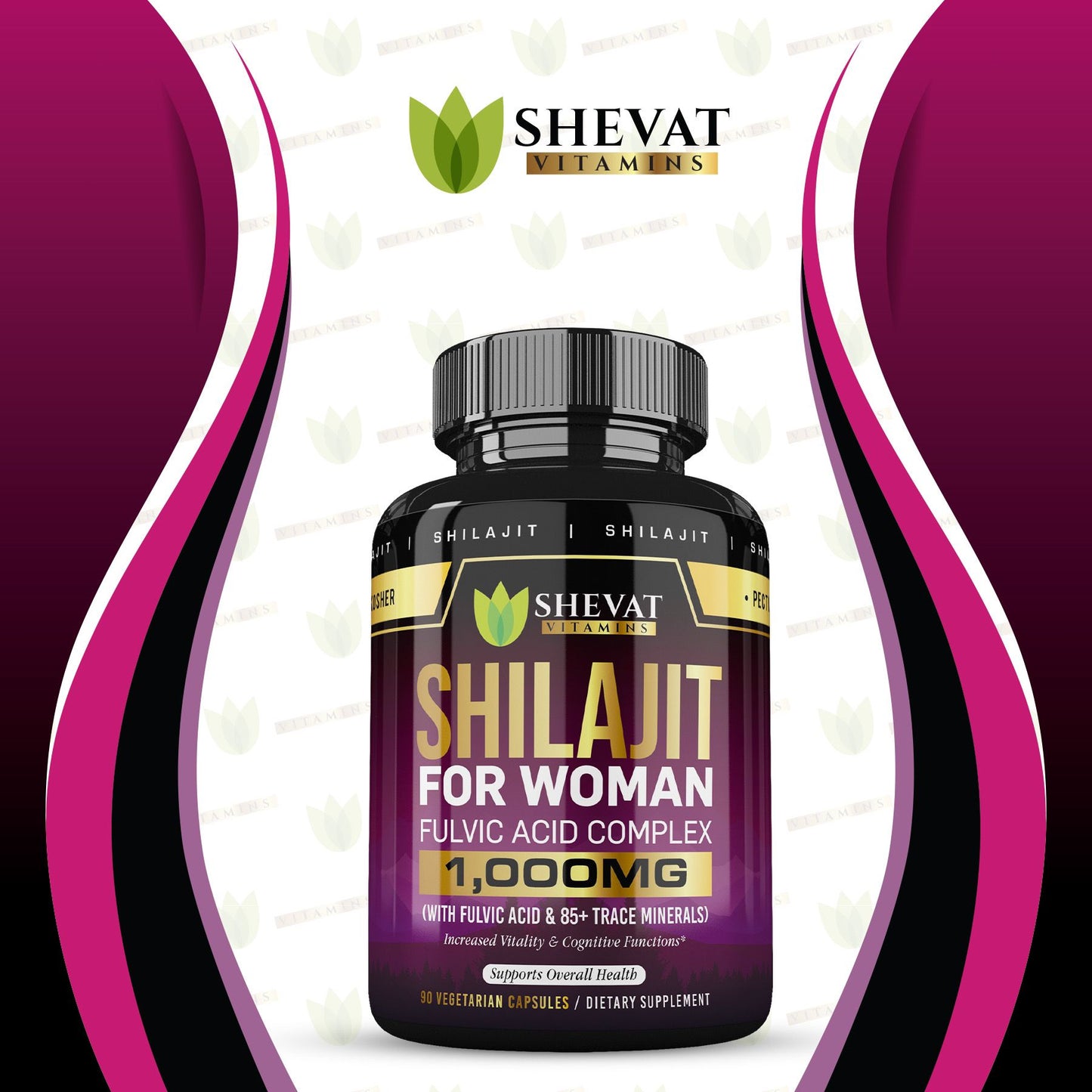 Shilajit Capsules for Women – Pure Himalayan Extract, 60 Vegan Capsules, Non-GMO, Made in USA