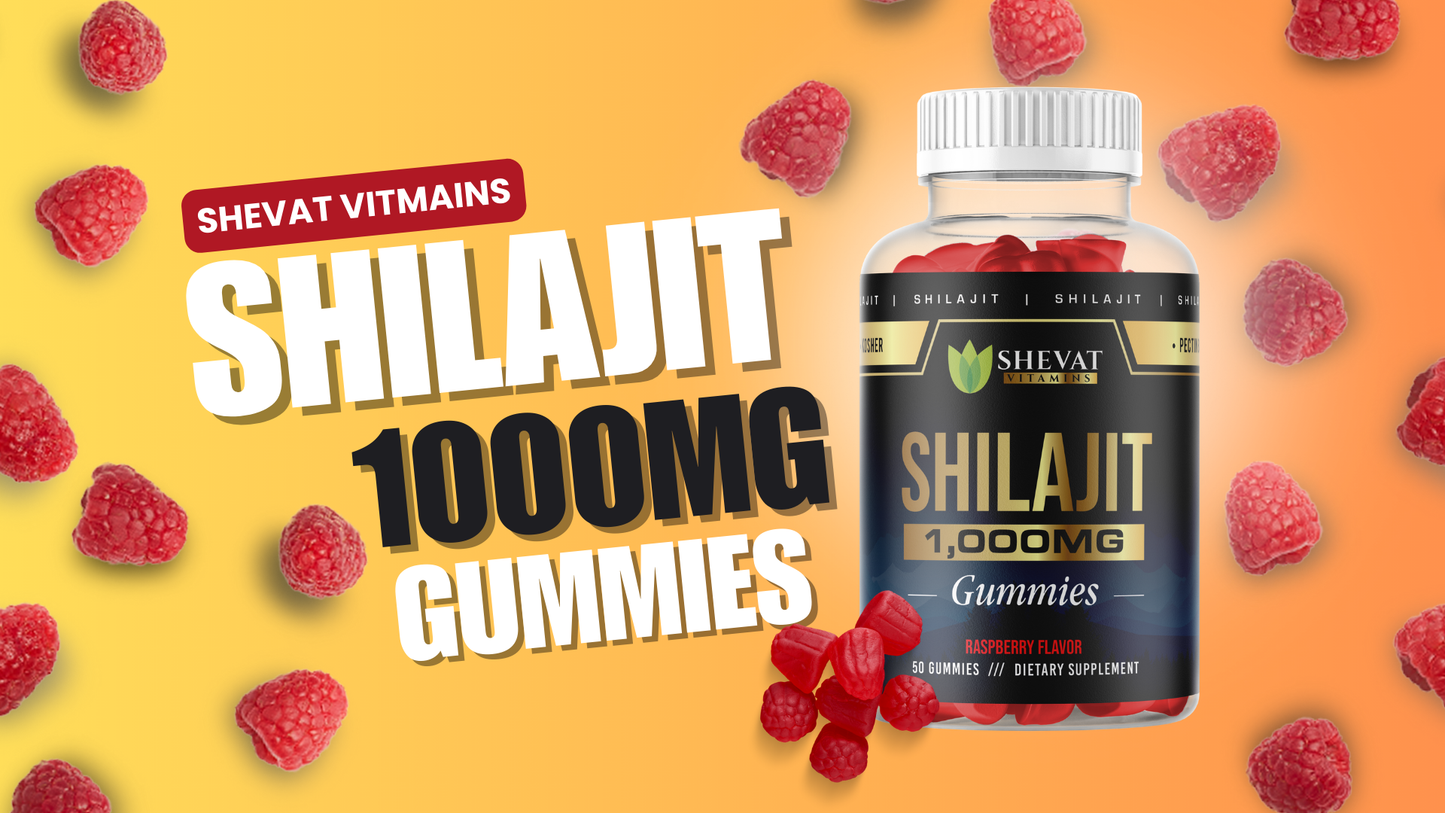Shevat Vitamins Shilajit Gummies β With 85+ Trace Minerals, Natural Himalayan Extract, 60 Vegan Gummies β Non-GMO, Made in USA