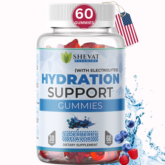 Hydration Support Gummies – Daily Wellness Electrolyte Blend, 60 Vegan Gummies, Made in USA