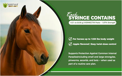 Ivermectin Horse Paste 1.87% Apple Flavored | 6.08g (3-Pack) Oral Gel for Horses