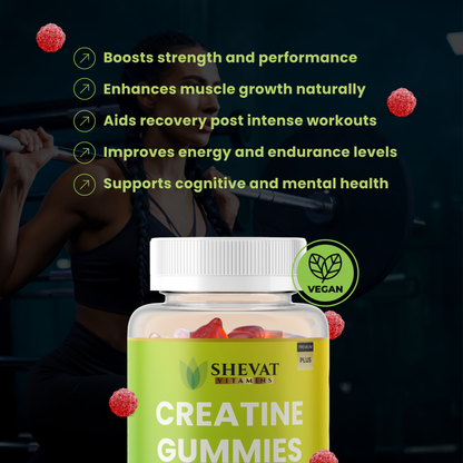Creatine Wellness Gummies – Daily Support Formula, 40 Vegan Gummies, Made in USA