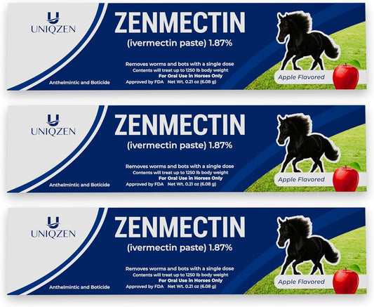 Ivermectin horse paste apple flavored 3 pack syringes