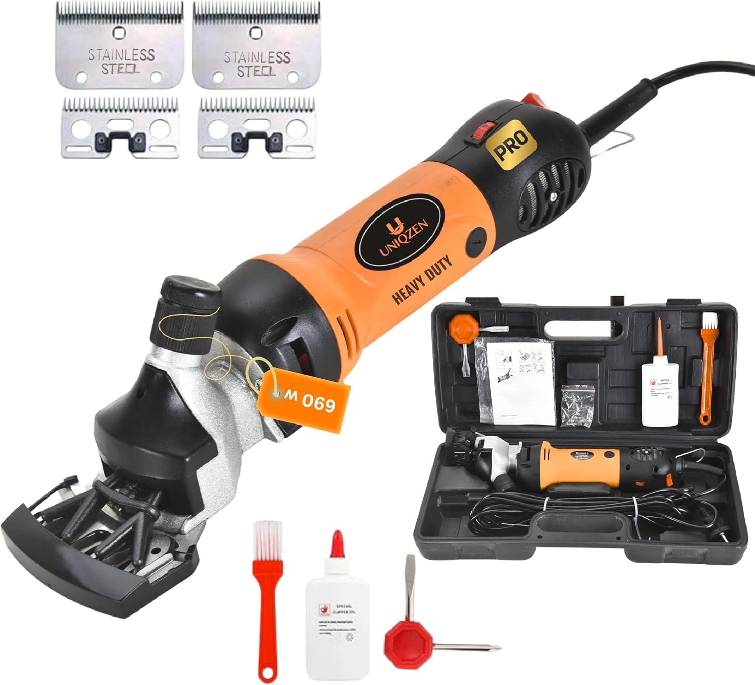 Shevat Vitamins Heavy Duty Horse Clippers – 600W Professional Electric Livestock Grooming Kit