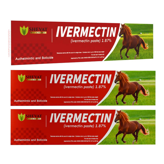 Ivermectin horse paste syringe apple flavored dewormer for horses