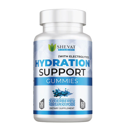 Hydration Support Gummies – Daily Wellness Electrolyte Blend, 60 Vegan Gummies, Made in USA