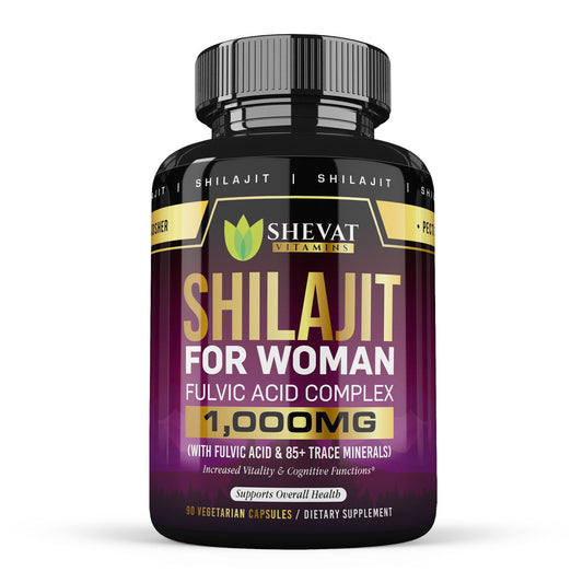 Shilajit Capsules for Women – Pure Himalayan Extract, 60 Vegan Capsules, Non-GMO, Made in USA