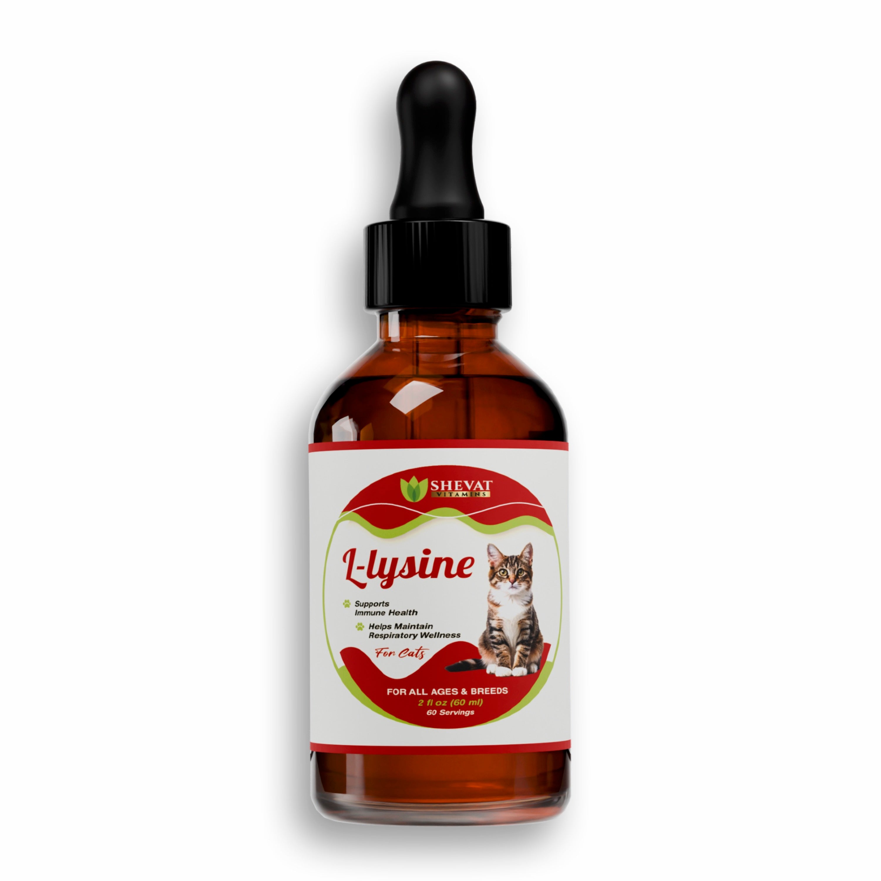 Shevat Vitamins L-Lysine Liquid Supplement for Cats